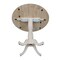 International Concepts Round 42 in Rd Dual Drop Leaf Pedestal Table, 41.5 inH, Unfinished, Ready to Finish, 42 in W, 42 in L K-42DPT-6B-2 - alternate 8